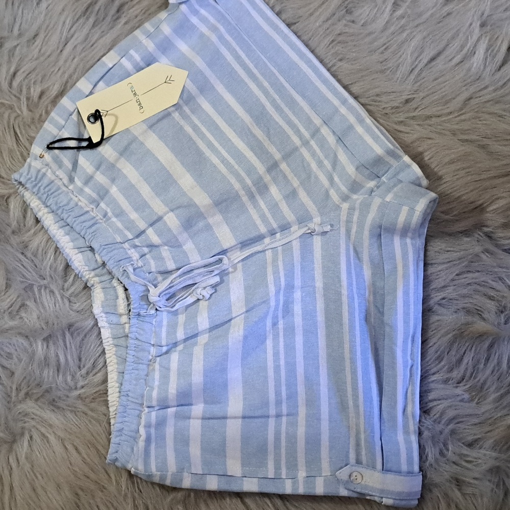 Banjara Striped Linen Blend Shorts